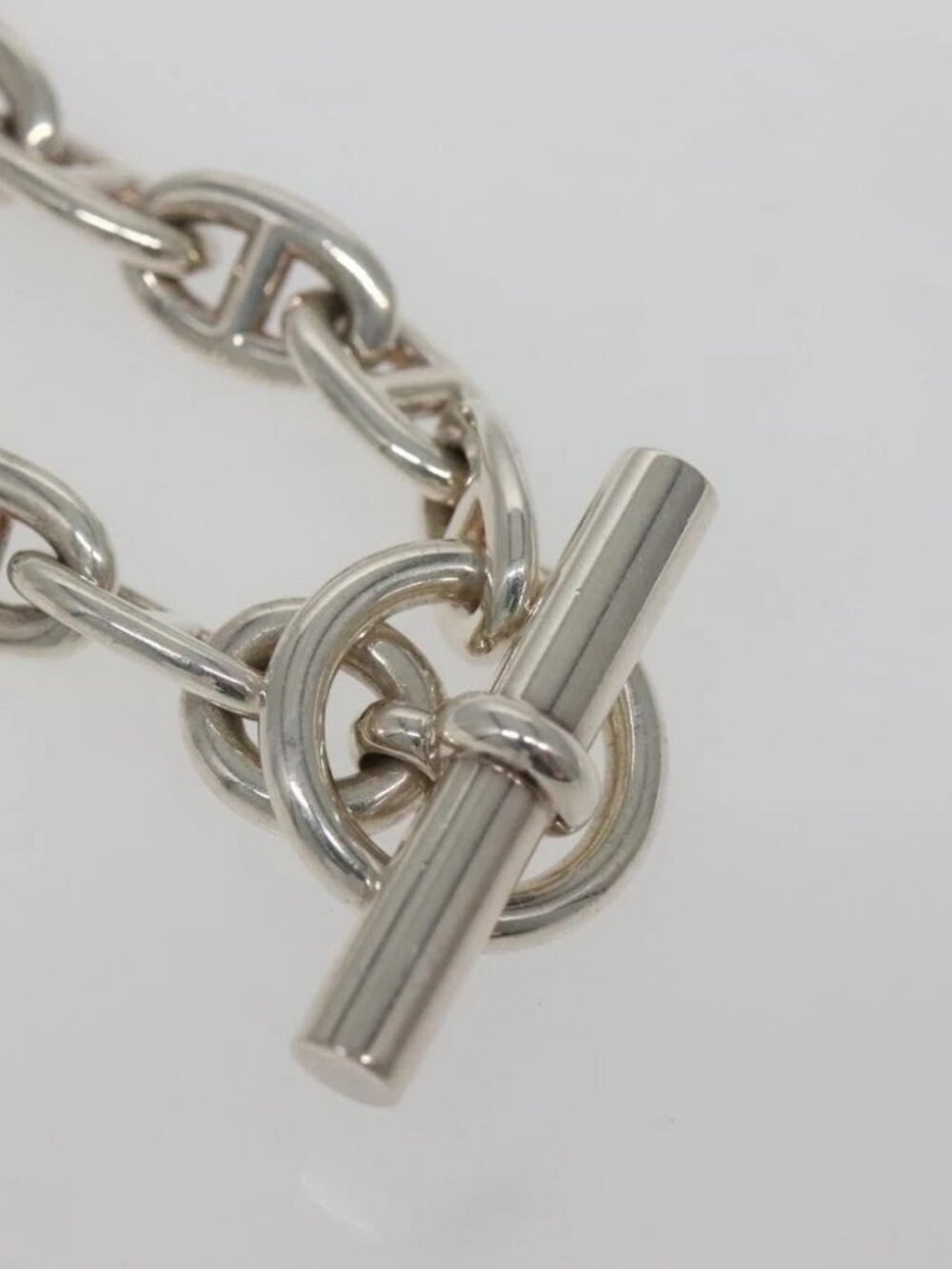 HERMES Chaine d'Ancre MM Bracelet Ag925 14 Links Silver Auth 134933SM - Picture 7 of 10